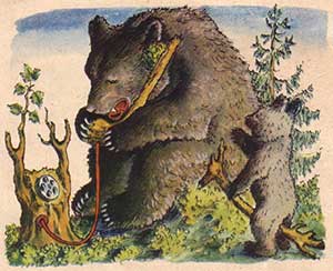 Медведь ревет в трубку