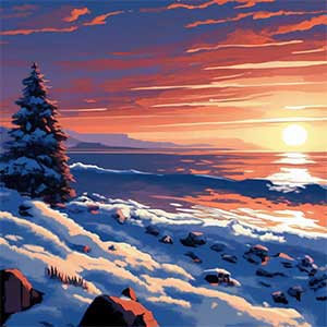 Равнина под снегом - Паустовский, картинка
