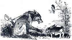 Самоотверженный заяц - Салтыков-Щедрин М.Е., картинка