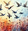 Десять птичек стайка - Токмакова