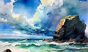 Надпись на валуне - Паустовский, картинка