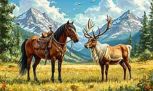 Лошадь и олень - Якутские сказки