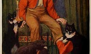 Бедный работник с мельницы и кошечка - Гримм, картинка