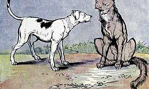Волк и собака - басня Льва Толстого