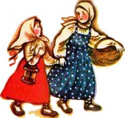 Девочка и грибы (Сказка Толстого Л.Н.), картинка