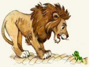 Лягушка и лев (Сказка Толстого Л.Н.), рисунок