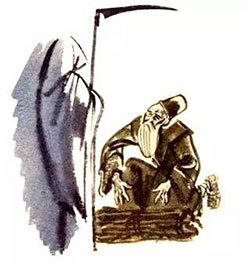Старик и смерть (Басня Толстого Л. Н.), картинка