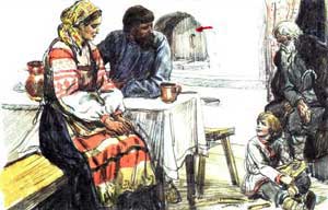 Старый дед и внучек (Сказка Толстого Л.Н.), картинка