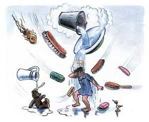 Щетки и мыло начали мыть мальчика