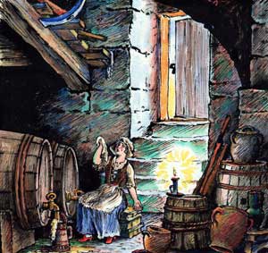 Умница Эльза (Сказка братьев Гримм), рисунок