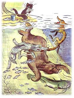 Кот-рыболов (Сказка Сутеева В.Г.), рис.16