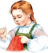 Как тётушка рассказывала о том, как она выучилась шить (Сказка Толстого Л.Н.), картинка