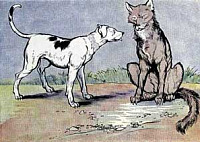 Волк и собака (Сказка Толстого Л.Н.), рисунок
