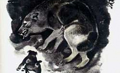 Булька и волк (Сказка Толстого Л.Н.), картинка
