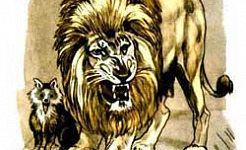 Лев и собачка (Сказка Толстого Л.Н.), картинка