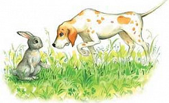 Заяц и гончая собака (Сказка Толстого Л.Н.), картинка