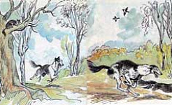 Кошка и лисица (Сказка Толстого Л.Н.), картинка