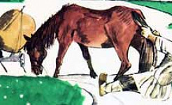 Упрямая лошадь (Сказка Толстого Л.Н.), картинка