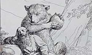 Пустынник и медведь - Басня Крылова