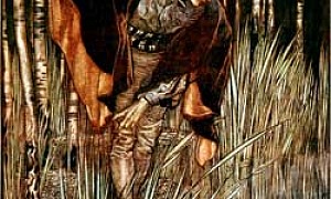 Белая змея - Гримм, картинка