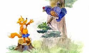 Тетерев и лиса (Сказка Толстого Л.Н.), картинка