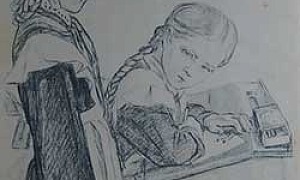 Синие листья - Осеева, картинка
