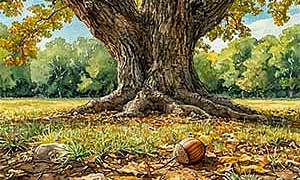 Дуб и орешник - басня Льва Толстого