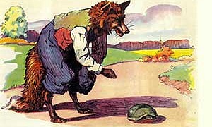 Как повстречались Братец Лис и Братец Черепаха, картинка