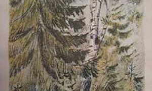 Ворона на елке и лисица