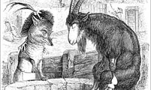 Лисица и козёл - басня Льва Толстого