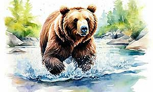 Медведь-рыбак - Чарушин