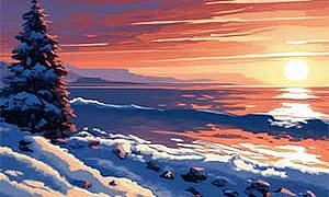 Равнина под снегом - Паустовский, картинка