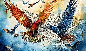 Птицы и сети - басня Льва Толстого