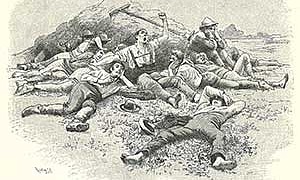 Двенадцать ленивых работников - Гримм, картинка