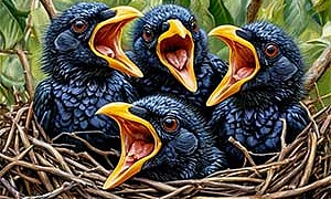 Ворон и воронята - басня Льва Толстого