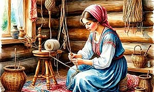 Тонкие нитки (Сказка Толстого Л.Н.), картинка