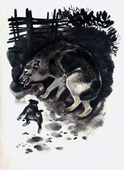Булька и волк (Сказка Толстого Л.Н.), картинка