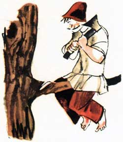 Глупый мужик (Сказка Толстого Л.Н.), рисунок