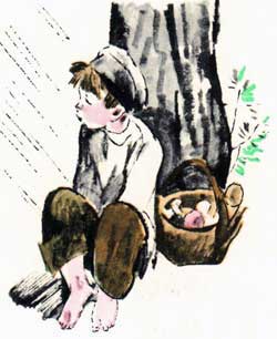 Как мальчик рассказывал про то, как его в лесу застала гроза (Сказка Толстого Л.Н.), картинка
