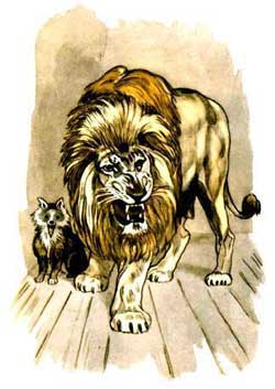 Лев и собачка (Сказка Толстого Л.Н.), картинка