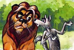 Лев, волк и лисица (Сказка Толстого Л.Н.), картинка