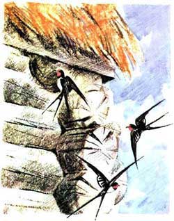 Воробей и ласточки (Сказка Толстого Л.Н.), картинка